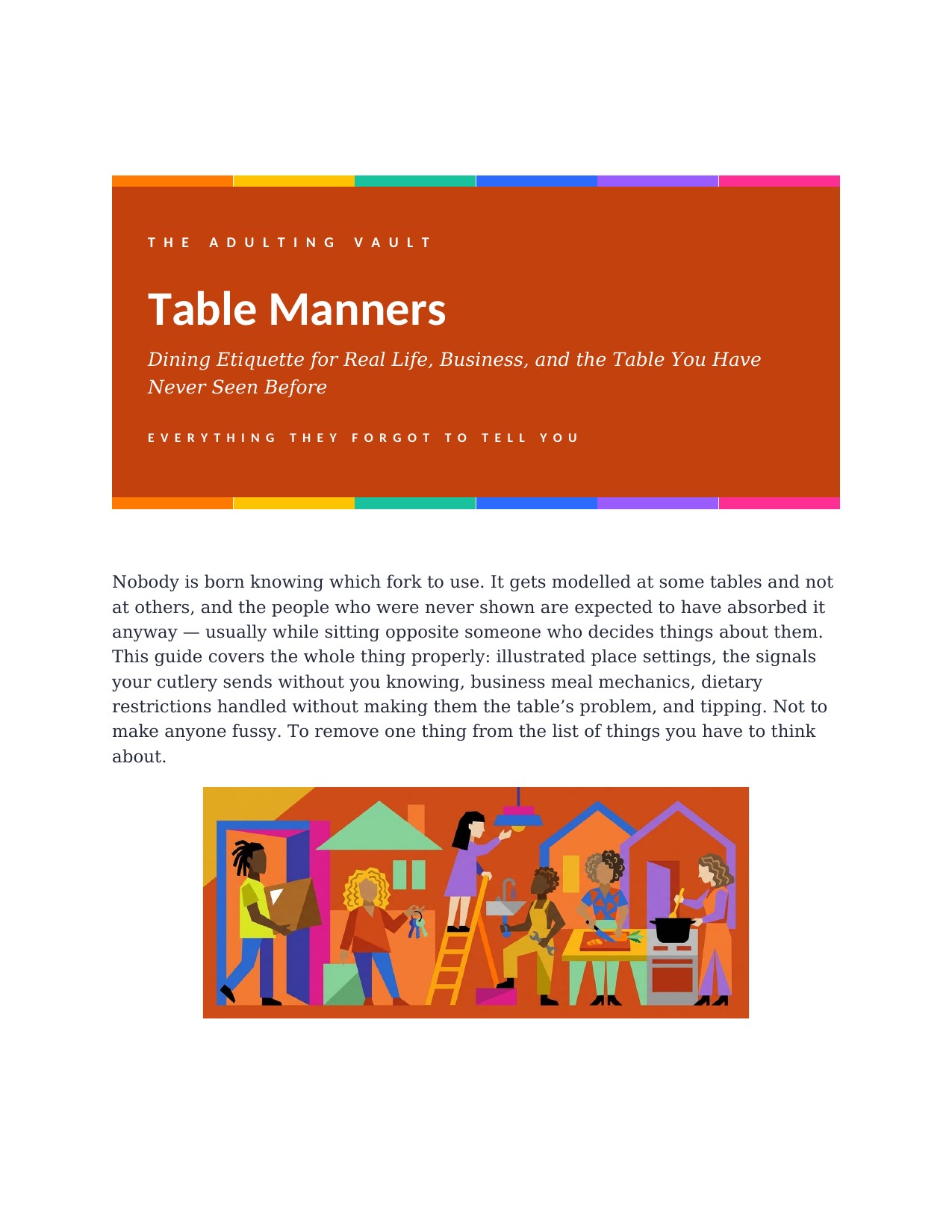 Table Manners And Dining Etiquette cover