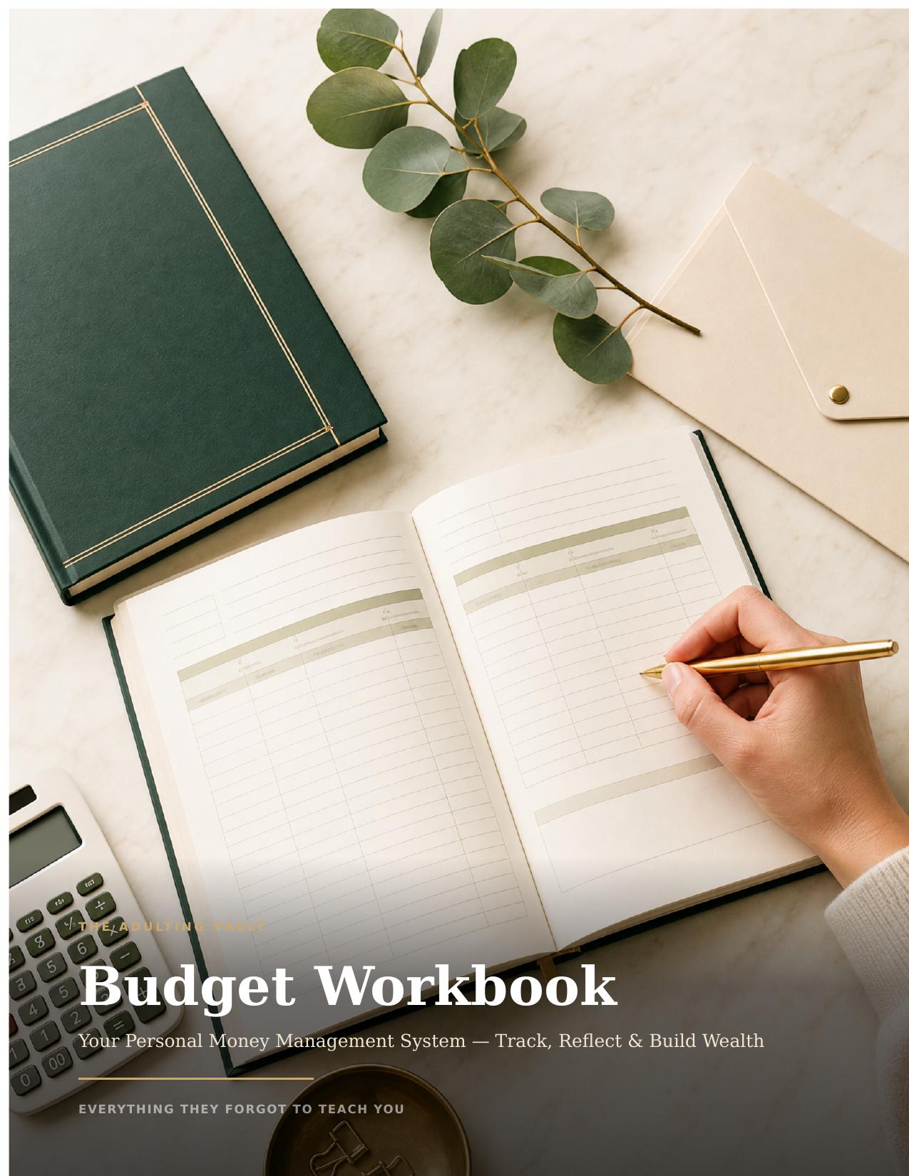 Budget Workbook (Printable) cover