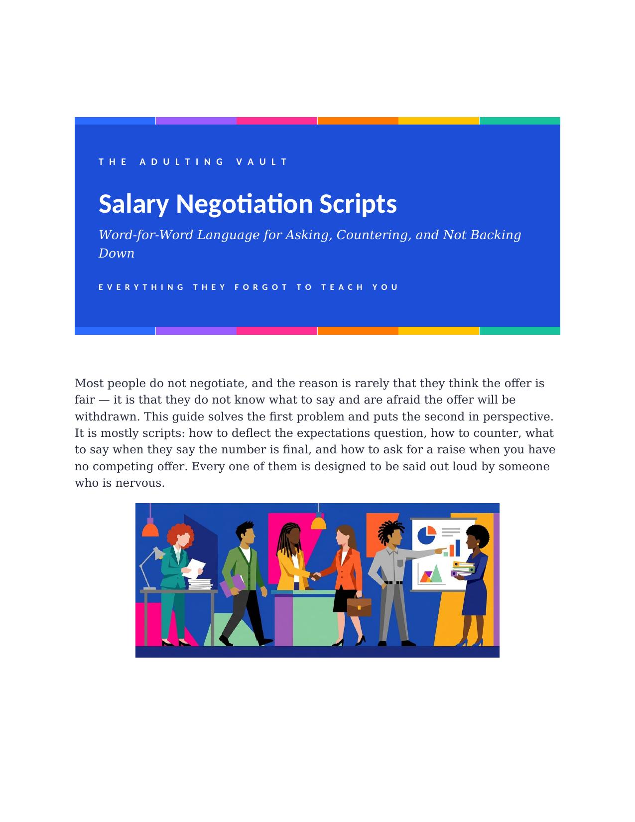 Salary Negotiation Scripts cover