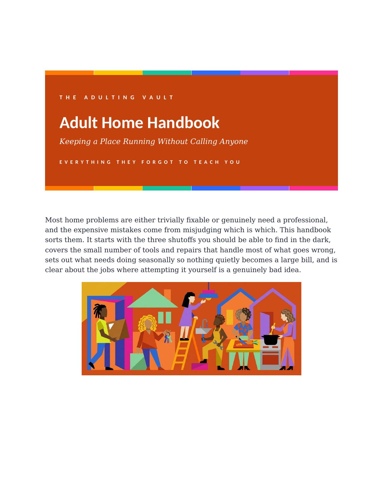 Adult Home Handbook cover