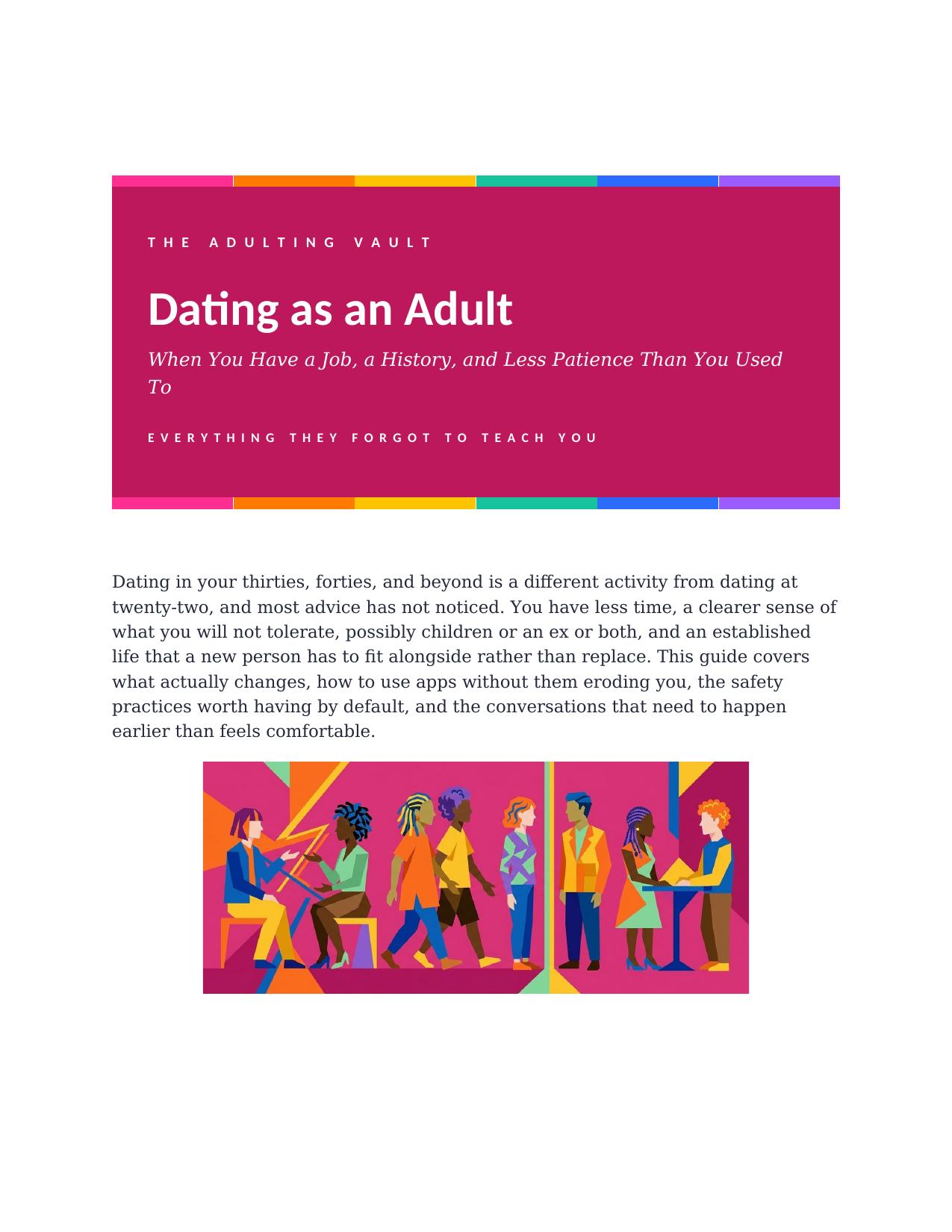 Dating as an Adult cover