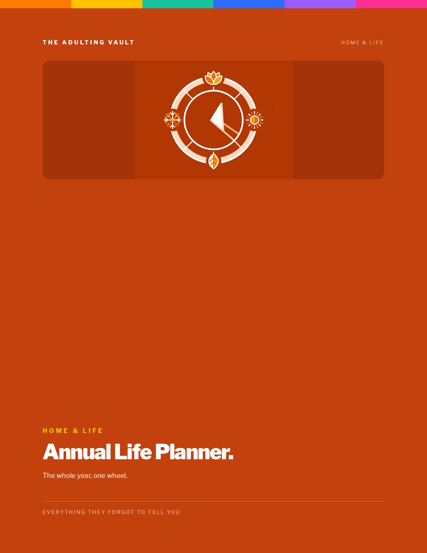 Annual Life Planner cover