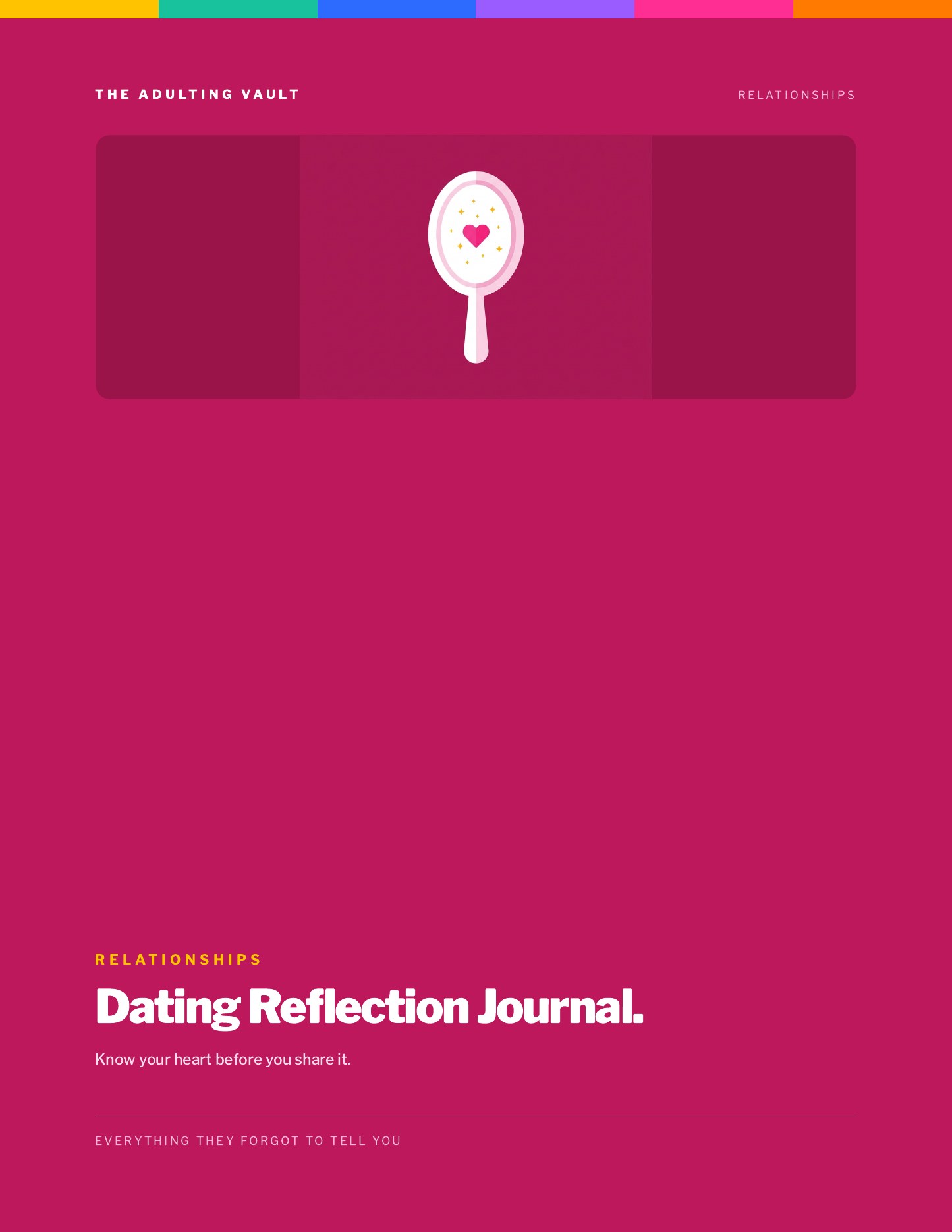 Dating Reflection Journal cover