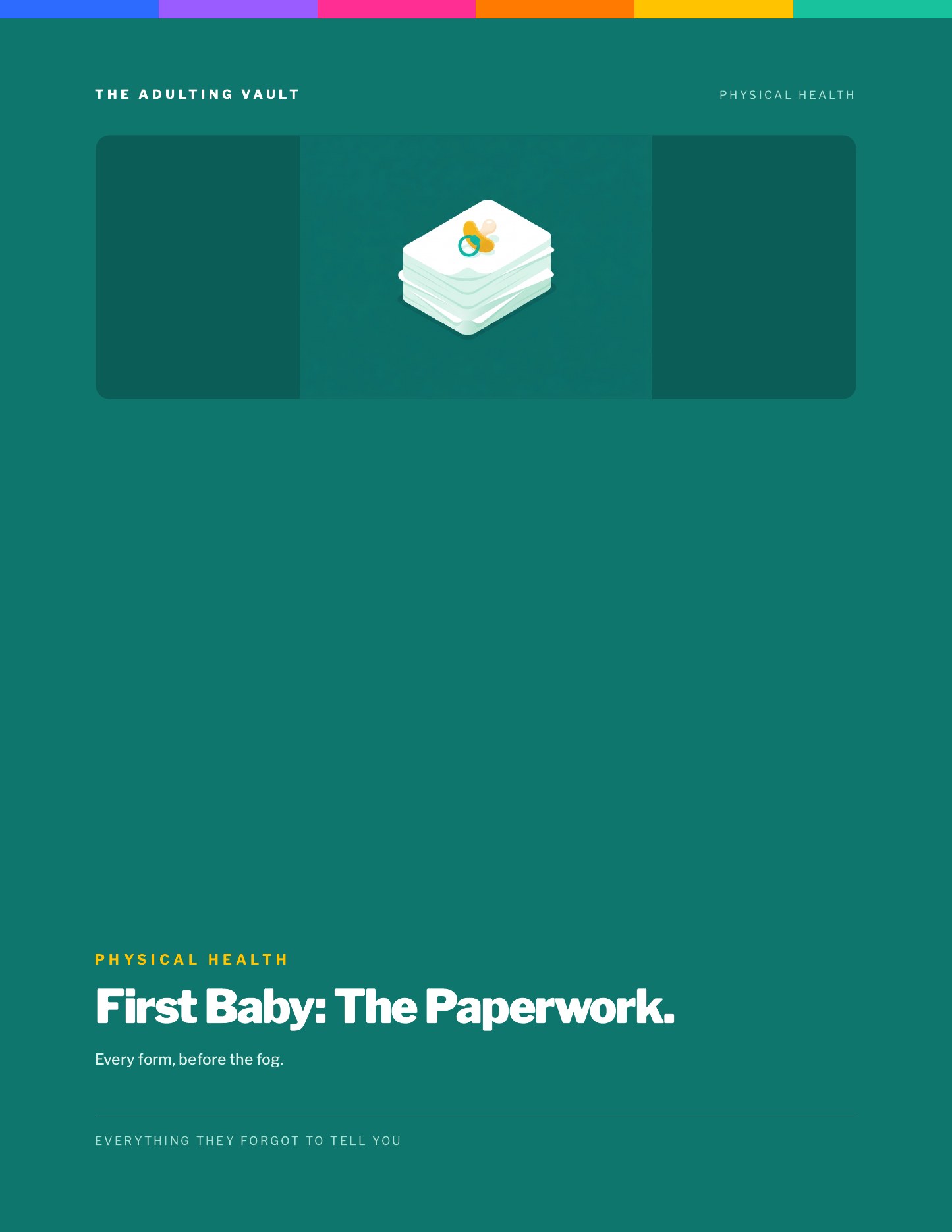 First Baby Paperwork cover