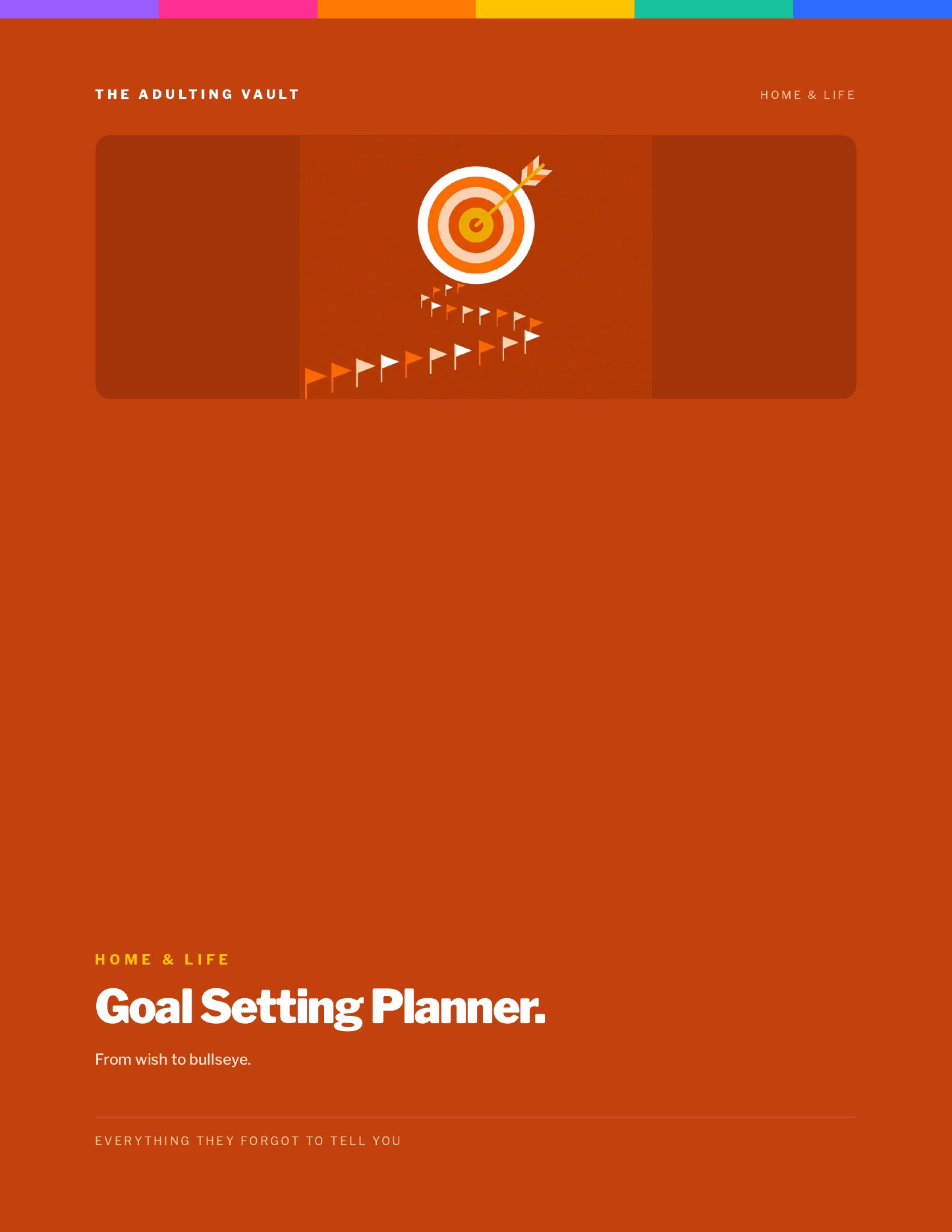 Goal Setting Planner cover