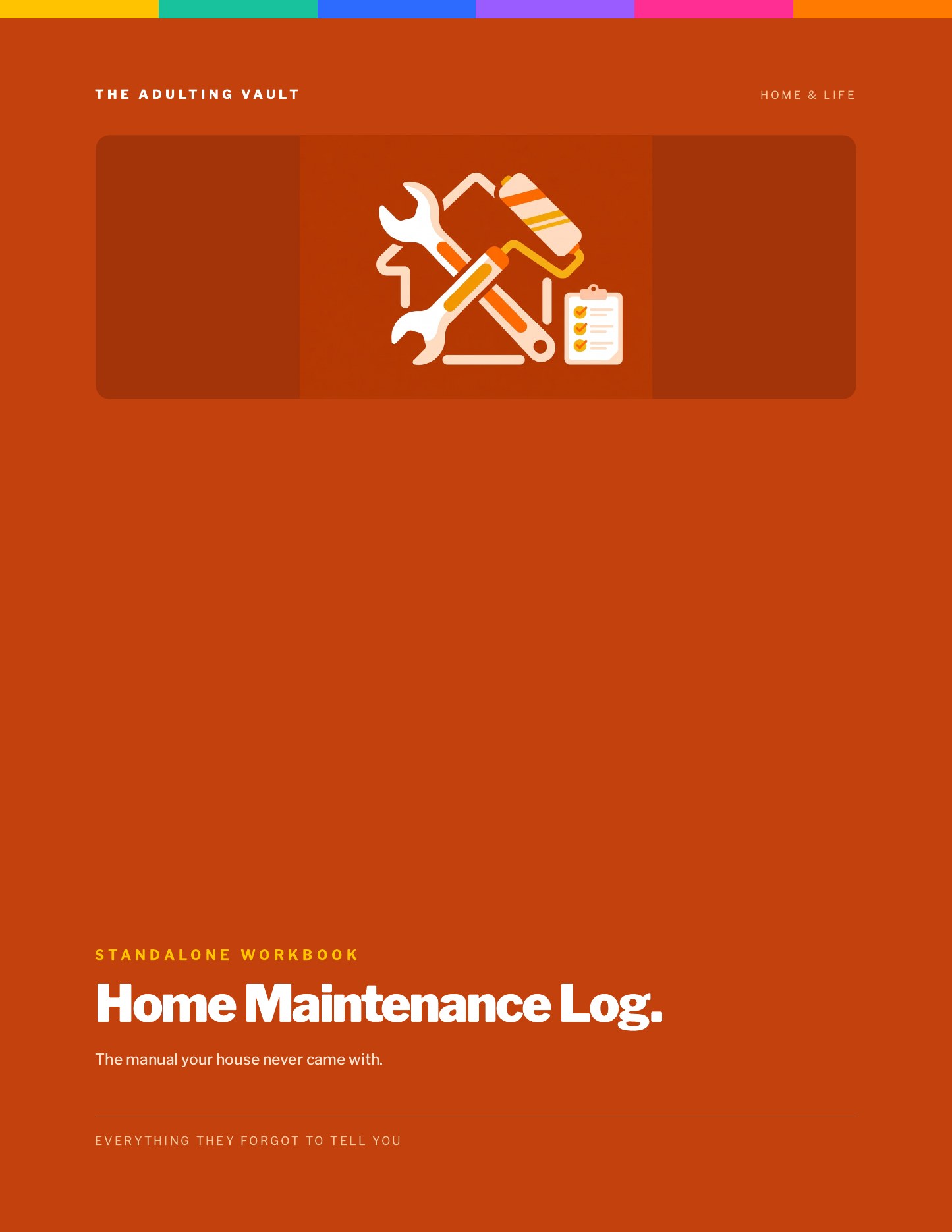 Home Maintenance Log cover