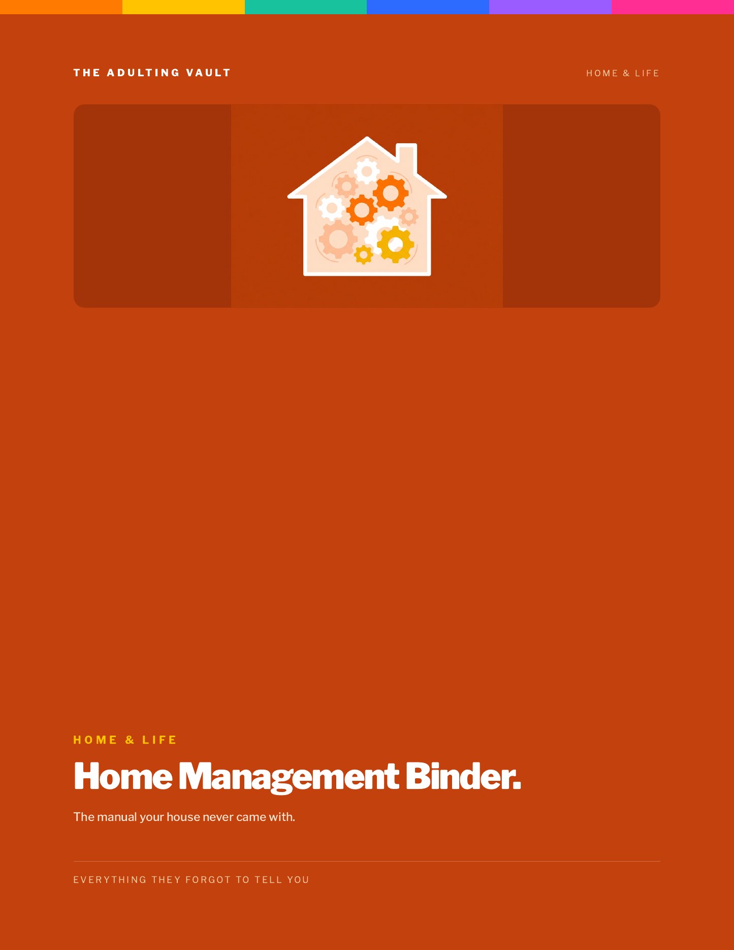 Home Management Binder cover