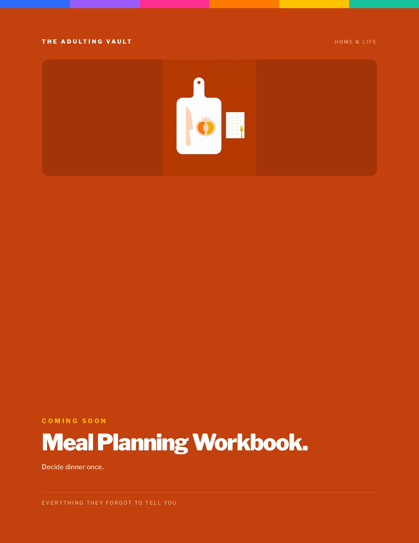 Meal Planning Workbook cover