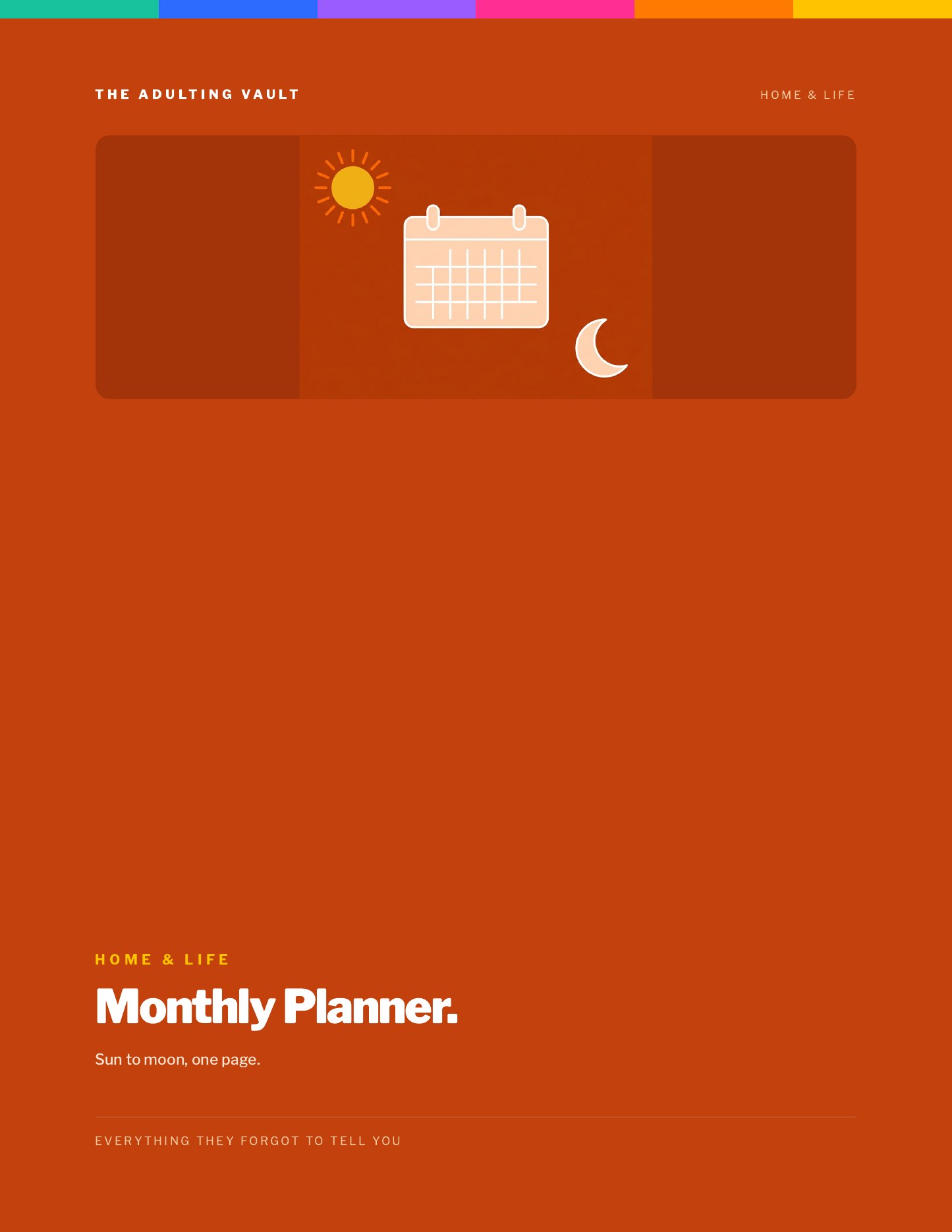 Monthly Planner cover