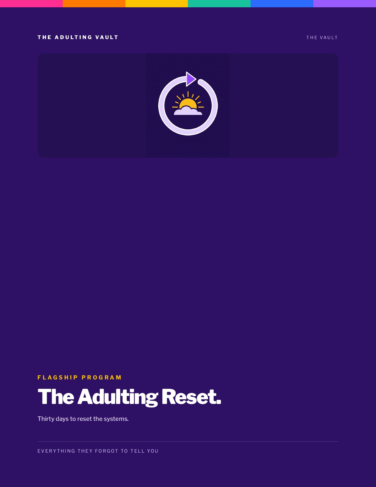 The Adulting Reset cover