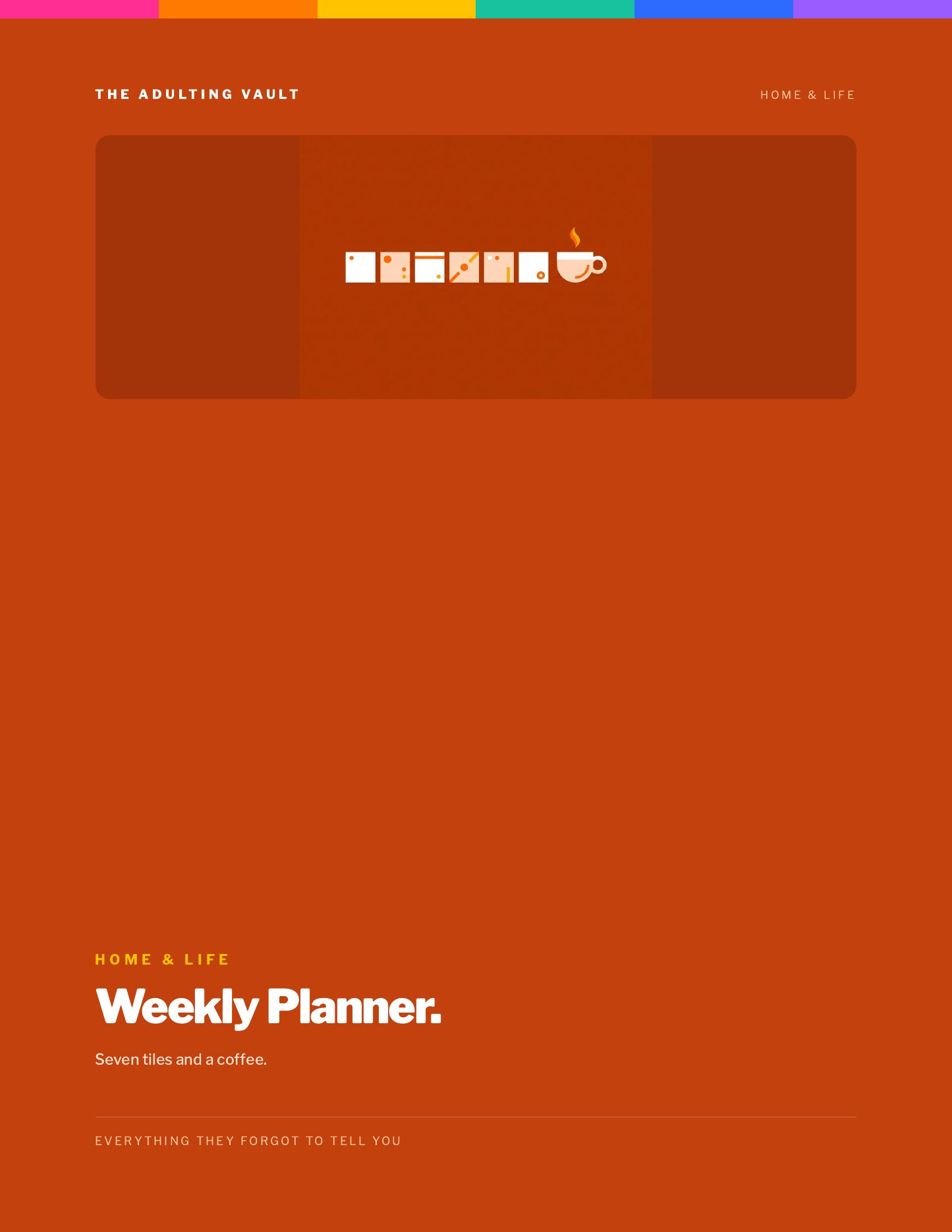 Weekly Planner cover